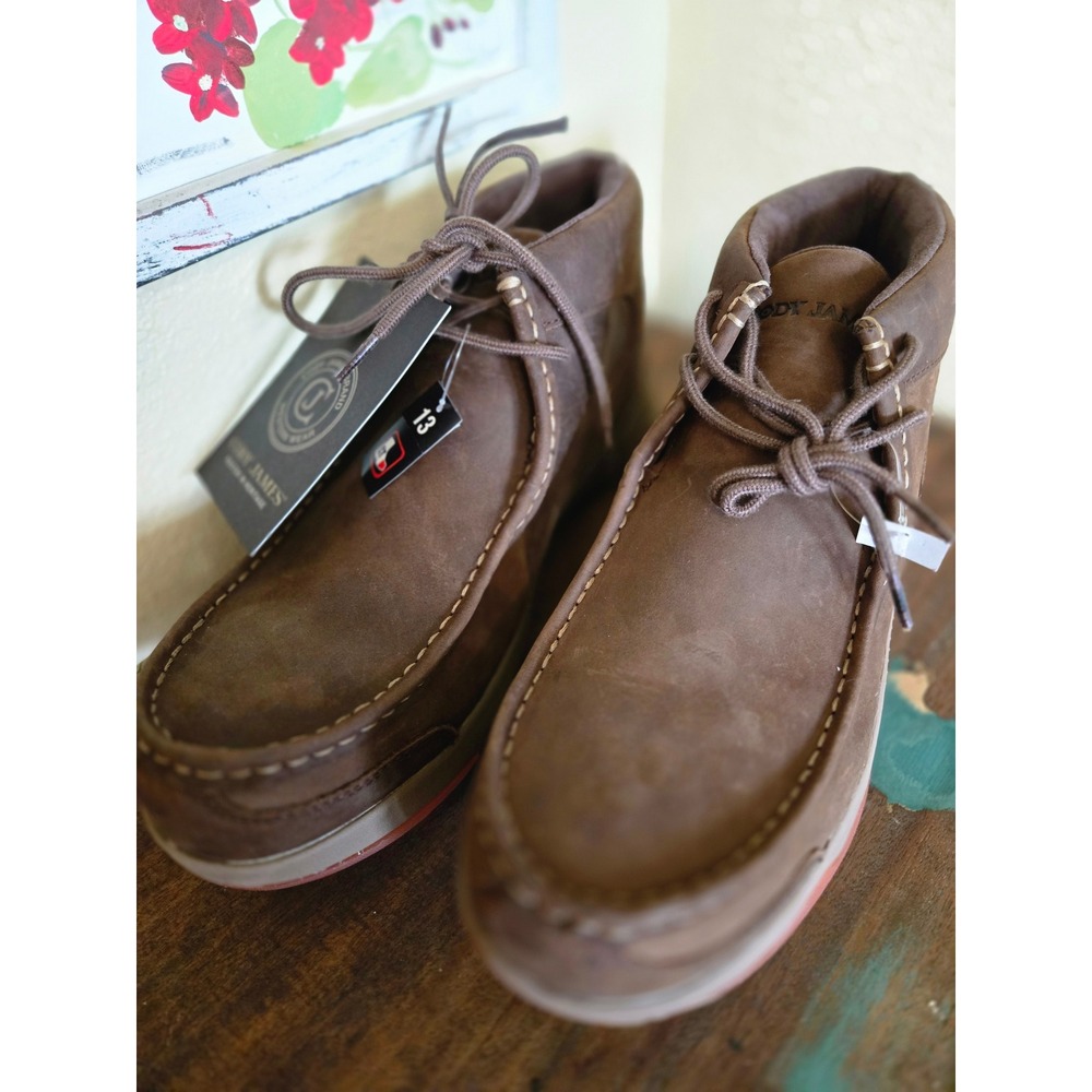 Cody James Mens Brown Leather Composite Toe Moc Toe Work Boots Size 13 NEW